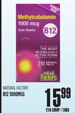 Marches Tau NATURAL FACTORS B12 1000MCG offer