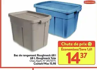 Walmart Bac de Rangement Roughneck 68l offer