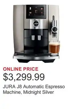 Costco JURA J8 Automatic Espresso Machine, Midnight Silver offer