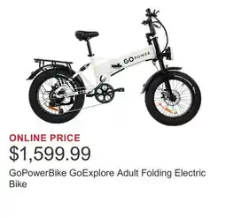 Costco GoPowerBike GoExplore Adult Folding Electric Bike offer