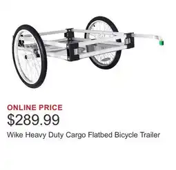 Costco Wike Heavy Duty Cargo Flatbed Bicycle Trailer offer
