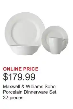 Costco Maxwell & Williams Soho Porcelain Dinnerware Set, 32-pieces offer