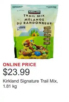 Costco Kirkland Signature Trail Mix offer