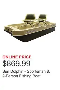 Costco Sun Dolphin - Sportsman 8, 2-Person Fishing Boat offer