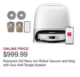 Costco Roborock QX Revo Arc Robot Vacuum and Mop with Duo Anti-Tangle System offer