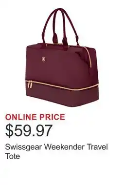 Costco Swissgear Weekender Travel Tote offer