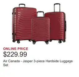Costco Air Canada - Jasper 3-piece Hardside Luggage Set offer