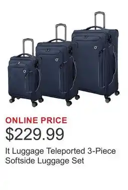 Costco It Luggage Teleported 3-Piece Softside Luggage Set offer