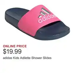 Costco adidas Kids Adilette Shower Slides offer