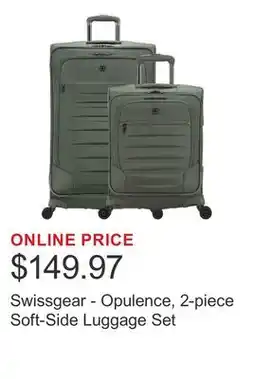 Costco Swissgear - Opulence, 2-piece Soft-Side Luggage Set offer