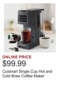 Costco Cuisinart Single Cup Hot and Cold Brew Coffee Maker offer
