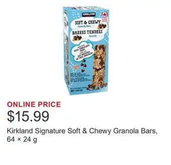 Costco Kirkland Signature Soft & Chewy Granola Bars, 64 × offer