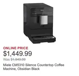 Costco Miele CM5310 Silence Countertop Coffee Machine, Obsidian Black offer