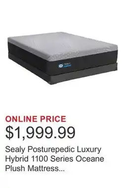 Costco Sealy Posturepedic Luxury Hybrid 1100 Series Oceane Plush Mattress or Set offer