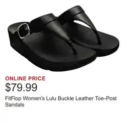 Costco FitFlop Women's Lulu Buckle Leather Toe-Post Sandals offer