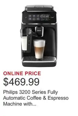 Costco Philips 3200 Series Fully Automatic Coffee & Espresso Machine with LatteGo offer