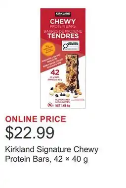 Costco Kirkland Signature Chewy Protein Bars, 42 × offer