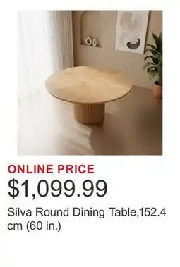 Costco Silva Round Dining Table,152.4 cm (60 in.) offer