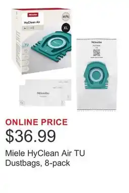 Costco Miele HyClean Air TU Dustbags, 8-pack offer