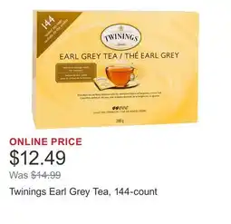 Costco Twinings Earl Grey Tea, 144-count offer