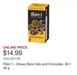 Costco Fibre 1 - Chewy Bars Oats and Chocolate, 36 × offer