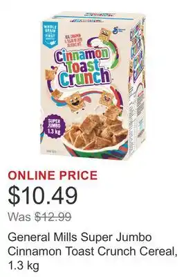 Costco General Mills Super Jumbo Cinnamon Toast Crunch Cereal offer