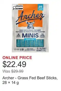 Costco Archer - Grass Fed Beef Sticks, 28 × offer