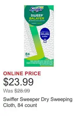 Costco Swiffer Sweeper Dry Sweeping Cloth, 84 count offer