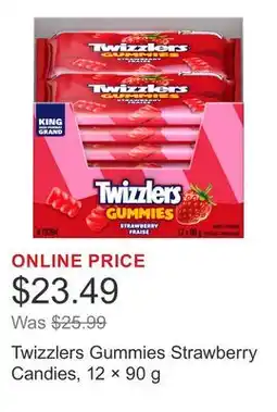 Costco Twizzlers Gummies Strawberry Candies, 12 × offer