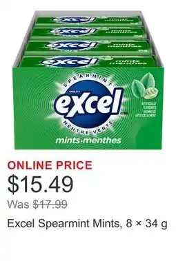 Costco Excel Spearmint Mints, 8 × offer