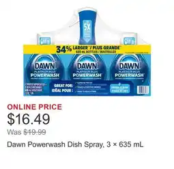 Costco Dawn Powerwash Dish Spray, 3 × offer