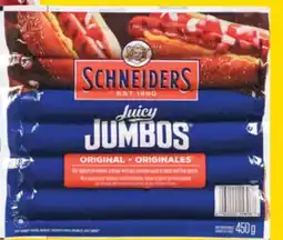 Giant Tiger Schneiders Juicy Jumbos wieners offer