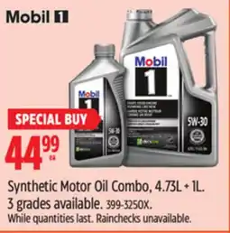 Canadian Tire Mobil1 Synthetic Motor Oil Combo offer