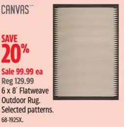 Canadian Tire 6 x 8´ Flatweave Outdoor Rug offer