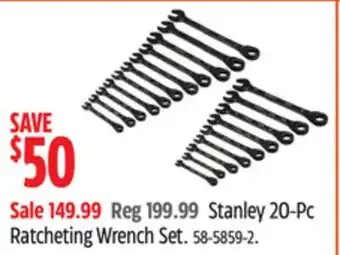 Canadian Tire Stanley 20-Pc Ratcheting Wrench Set offer