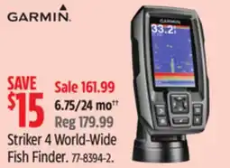 Canadian Tire GARMIN Striker 4 World-Wide Fish Finder offer