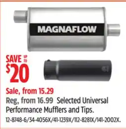 Canadian Tire MagnaFlow Selected Universal Performance Mufflers and Tips offer