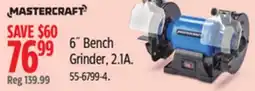 Canadian Tire MASTERCRAFT 6 Bench Grinder, 2.1A offer