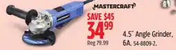 Canadian Tire MASTERCRAFT 4.5 Angle Grinder, 6A offer