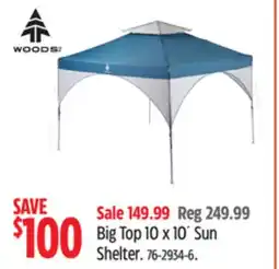 Canadian Tire Big Top 10 x 10˝ Sun Shelter offer