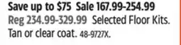 Canadian Tire Selected Floor Kits offer