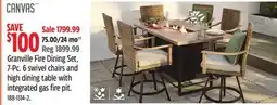 Canadian Tire CANVAS Granville Fire Dining Set offer