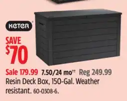 Canadian Tire Resin Deck Box offer