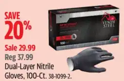 Canadian Tire Venom Steel Dual-Layer Nitrile Gloves offer