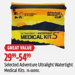 Canadian Tire Selected Adventure Ultralight Watertight Medical Kits offer
