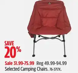 Canadian Tire Selected Camping Chairs offer