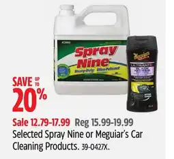 Canadian Tire Selected Spray Nine or Meguiar's Car Cleaning Products offer
