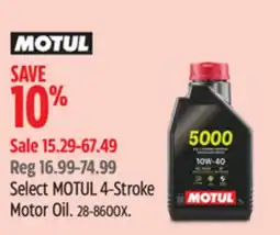 Canadian Tire Select MOTUL 4-Stroke Motor Oil offer