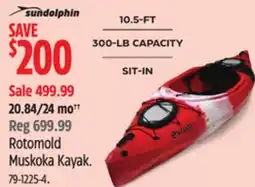 Canadian Tire Rotomold Muskoka Kayak offer