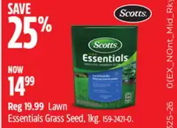 Canadian Tire Scotts Lawn Essentials Grass Seed offer